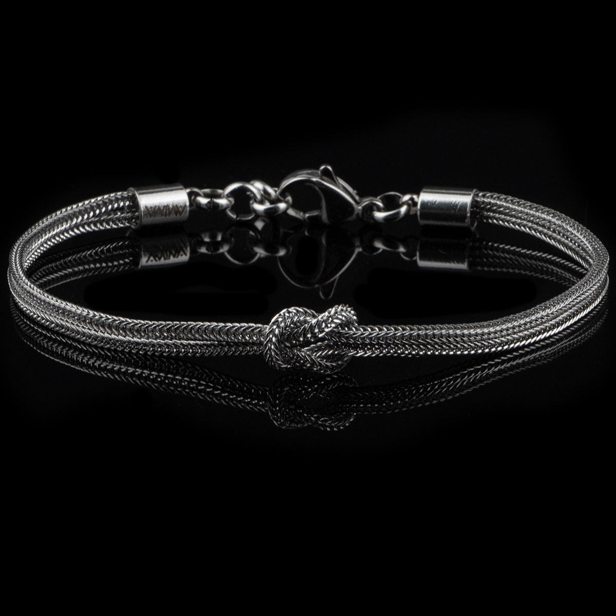 ATEIELLI Bracciale Uomo Infinito Acciaio Inossidabile Pelle 21.5cm Regolabile B310 (Infinito - Foto 13