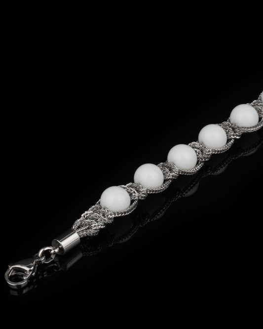 Bracciale Shamballa Bianco