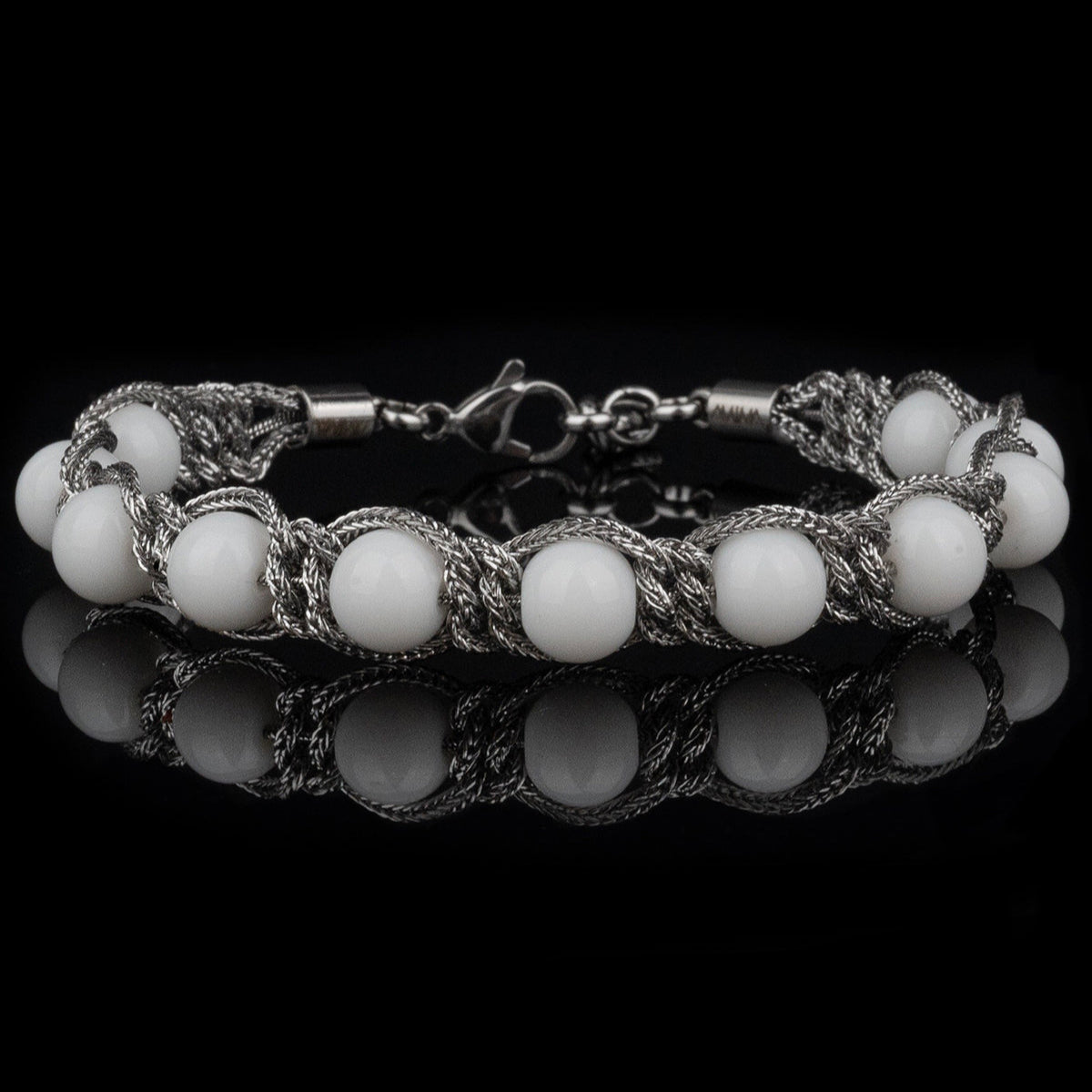 Bracciale Shamballa Bianco