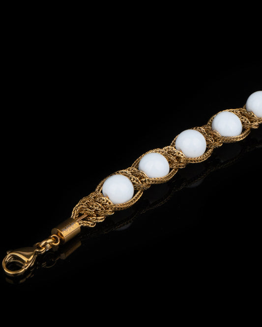 Bracciale Shamballa Oro 18kt Bianco