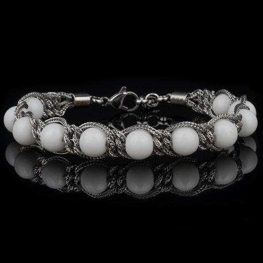 Bracciale Shamballa Bianco