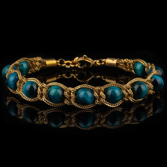 Bracciale Shamballa Oro 18kt Azzurro
