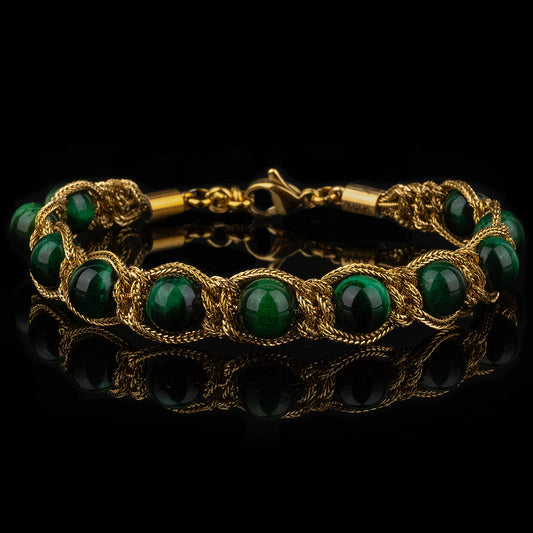 Bracciale Shamballa Verde Oro 18kt