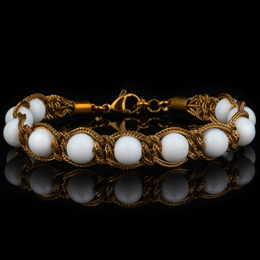 Bracciale Shamballa Oro 18kt Bianco